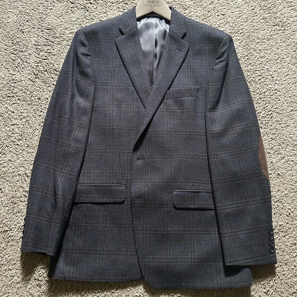 Ralph Lauren Brown Plaid Blazer
